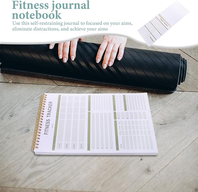 CIYODO Fitness Journal Notebook Workout Planner with Daily Training Schedule and Yearly Fitness Tracker for Exercise Planning and Progress Tracking