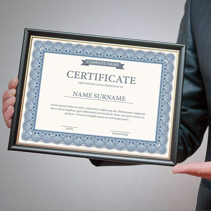 Elite Blue & White Parchment Certificate Papers - Pack of 25, Laser & Inkjet Printer Compatible, for Office, Business Awards, Graduation, School Diplomas, 8-1/2" x 11" on 60 lb.Text Stock