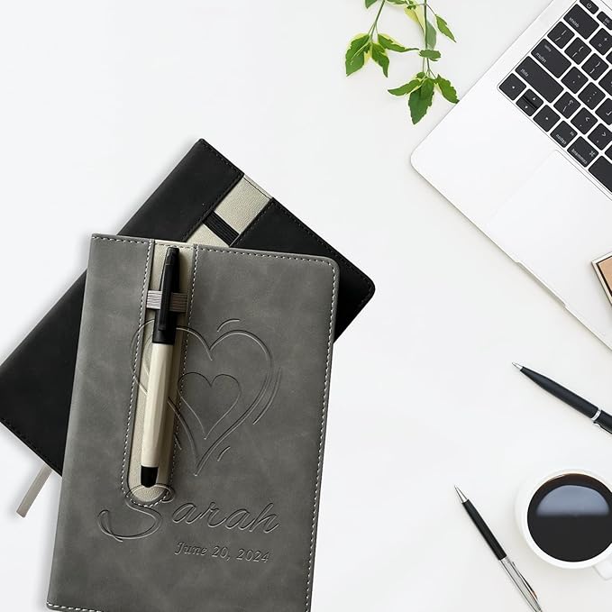 Bliver Personalized Leather Journal Custom Notebook Customized Engraved Journal Gift for Friends, Coworker,Graduation,Teacher