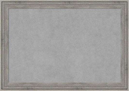 Amanti Art Grey Framed Magnetic Board 29x41 Large Vision Board for use with Magnets, 100% Metal Sheet to Display Items as Office Decor or for Home Organization in mudroom, Kitchen or Kids Room
