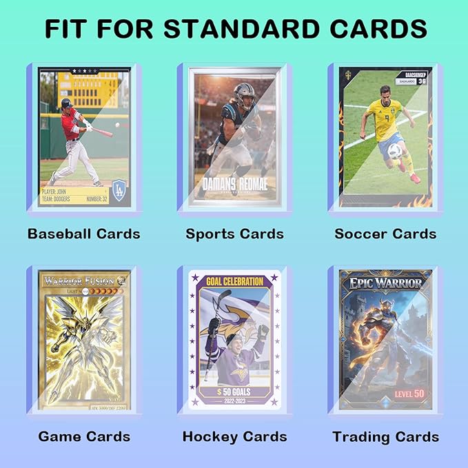 360pt 3"x4" Hard Card Sleeves - 25Pcs Hard Plastic Top Loaders Card Sleeves for Trading Cards, Top Loader Card Holder Fit for Thick Baseball, Basketball, Hockey, Football, Games and Memorbilia Cards