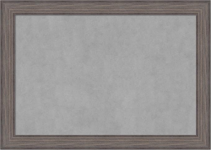 Amanti Art Grey Framed Magnetic Board 29x41 Large Vision Board for use with Magnets, 100% Metal Sheet to Display Items as Office Decor or for Home Organization in mudroom, Kitchen or Kids Room