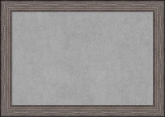 Amanti Art Grey Framed Magnetic Board 29x41 Large Vision Board for use with Magnets, 100% Metal Sheet to Display Items as Office Decor or for Home Organization in mudroom, Kitchen or Kids Room