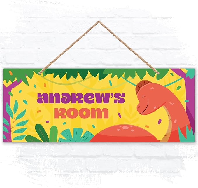 Custom Girl/Boy Name Sign, Personalized Children Bedroom Decor Sign For Kids Room, Christmas Gift, Wall, Castle Tent Sign 5x13 Inches, ACM, Made in USA