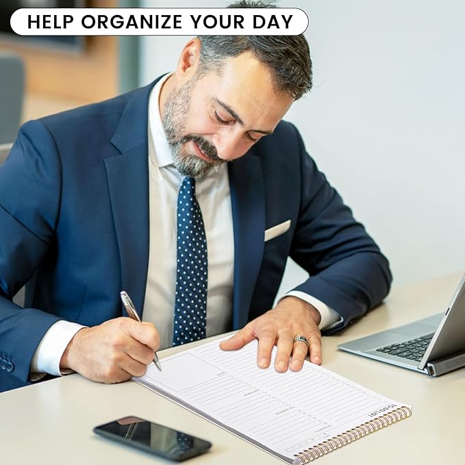To Do List Notepad, 120 Pages 8.5x11" To Do List Notebook Undated Daily Planner Notepad with Task Checklist To Do and Note Organization