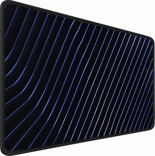 Gaming Mouse Pad, 31.5x15.7 inch Large Extended Computer Keyboard Mouse Mat, Water Resist Non-Slip Mousepad Rubber Base Long XXL Desk Mouse Pad for Work & Gaming, Office & Home, Blue line