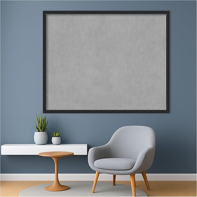 Amanti Art Black Framed Magnetic Board 34x42 X-Large Vision Board for use with Magnets, 100% Metal Sheet to Display Items as Office Decor or for Home Organization in mudroom, Kitchen or Kids Room