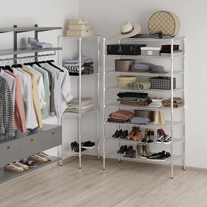 Regal Altair 21" Deep x 42" Wide x 74" Height Wire Shelving Kit | 8-Tier | NSF Commercial Storage Rack Unit