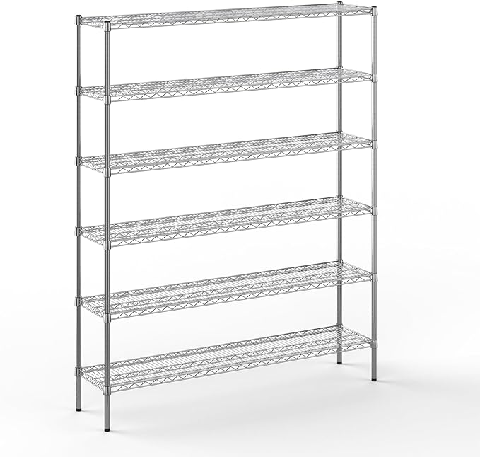 Regal Altair 14" Deep x 60" Wide x 74" Height Wire Shelving Kit | 6-Tier | NSF Commercial Storage Rack Unit