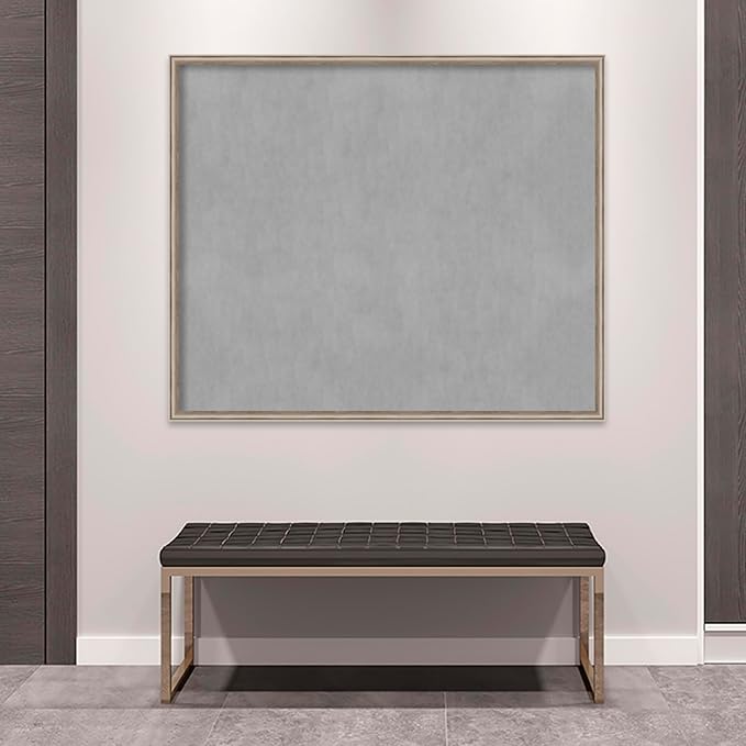 Amanti Art Silver Framed Magnetic Board 42x50 Oversize Vision Board for use with Magnets, 100% Metal Sheet to Display Items as Office Decor or for Home Organization in mudroom, Kitchen or Kids Room