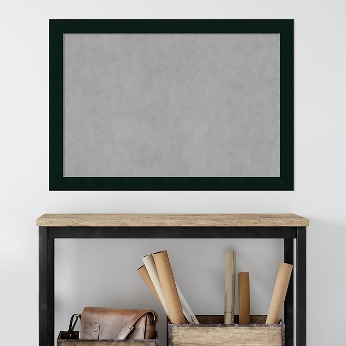 Amanti Art Black Framed Magnetic Board 28x40 Large Vision Board for use with Magnets, 100% Metal Sheet to Display Items as Office Decor or for Home Organization in mudroom, Kitchen or Kids Room