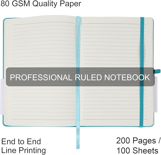 LYDTICK 20 Pack Journals for Writing College Ruled Notebooks Journal in Bulk, Hardcover Notebooks (200Pages) for Note Talking, Lined Bullet Journals for Home School Office, 5.7"x8.4", Grey