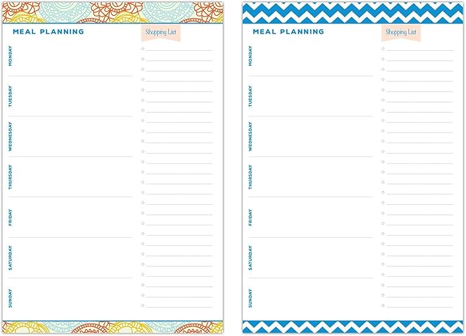 Meal Planning Pad 6"x9", 80 Sheets Per Pad