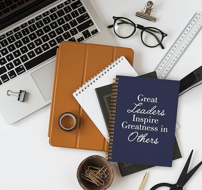 OXW Navy Blue Notebooks for Work, Employee Appreciation Gifts, Leadership Gifts Notebook Journal for Writing Meeting Office, Thank You Gifts for Women Men Leader Mentor Boss Manager, 5.5"x8.3"