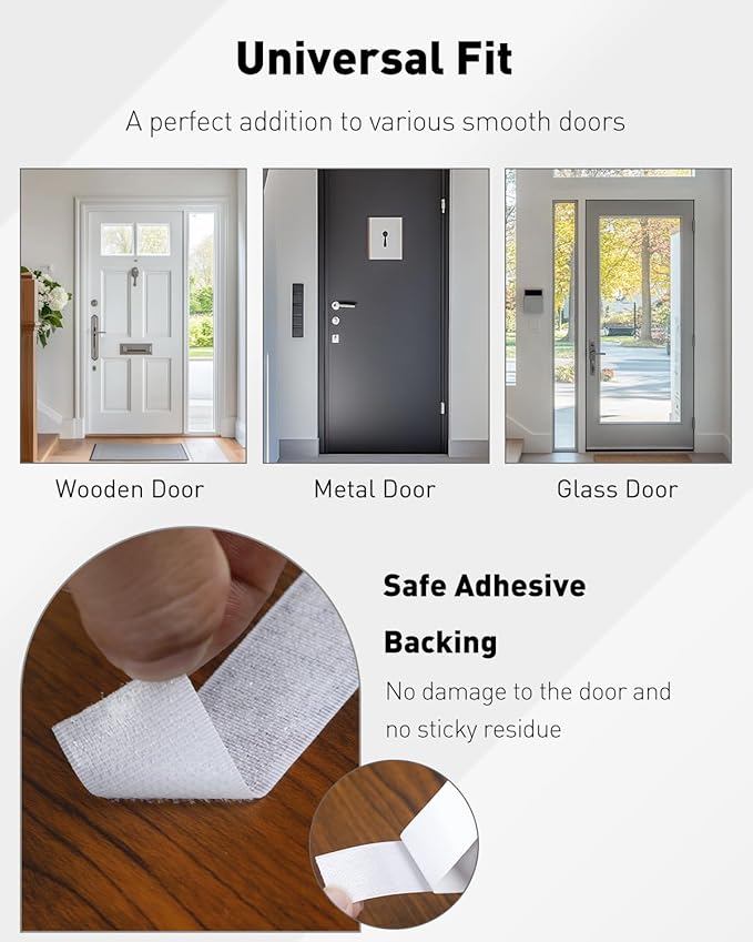 Uniclife White Mail Slot Catcher for Door, Large Capacity Letter Catcher Letterbox Catcher, Front Door Mail Catcher with Hook and Loop Fasteners, Indoor Post Catcher Bag for Small Packages & Magazines