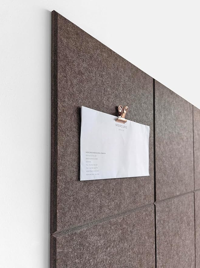 DECORITA Felt Wall Tiles | Large Cork Board Alternative | Aesthetic Felt Bulletin Board for Office, Home & Classroom | Large Cork Boards for Walls Pinboard (12-Pack) | Desert Palm
