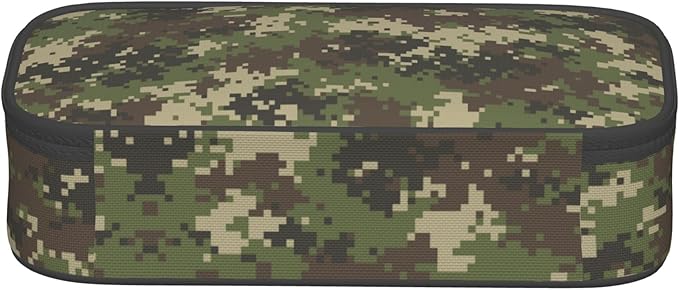 YIJIUWKIS Camo Pencil Case for Kids Boys Girls, Big Capacity Green Pencil Pouch, Portable Pencil Box Stationery Storage Desk Pen Bag for School Office