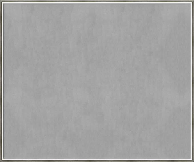 Amanti Art Silver Framed Magnetic Board 41x49 Oversize Vision Board for use with Magnets, 100% Metal Sheet to Display Items as Office Decor or for Home Organization in mudroom, Kitchen or Kids Room