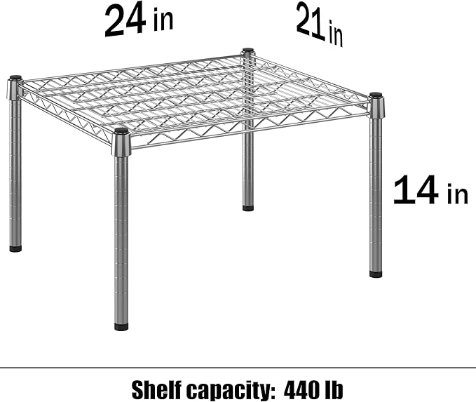 Regal Altair 21" Deep x 24" Wide x 14" Height Wire Shelving Kit | 1-Tier | NSF Commercial Storage Rack Unit