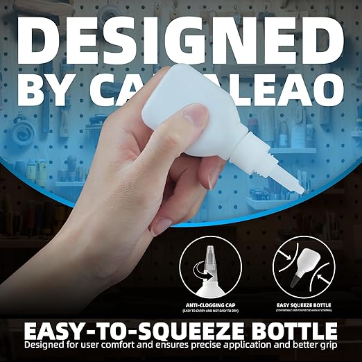 Ultra-Thin Super Glue Liquid 28.3 Gram with 3 Gram Superglue Gel, Fast Drying Clear Glue for Plastic Metal Glass Shoe 3D Printing, Cyanoacrylate Adhesive for Woodworking Stabilizing CA Finish Inlay