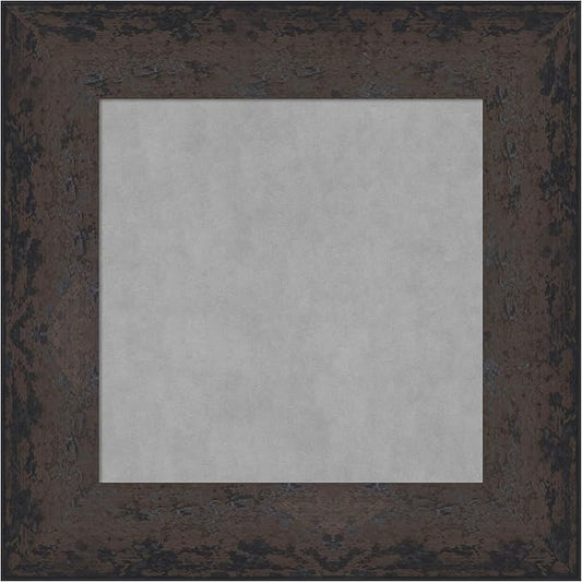 Amanti Art Black Framed Magnetic Board 17x17 X-Small Vision Board for use with Magnets, 100% Metal Sheet to Display Items as Office Decor or for Home Organization in mudroom, Kitchen or Kids Room