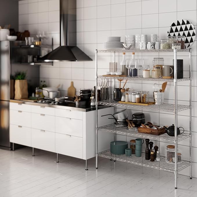 Regal Altair 18" Deep x 48" Wide x 64" Height Wire Shelving Kit | 5-Tier | NSF Commercial Storage Rack Unit