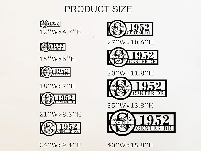 Custom Address Numbers for House, Personalized Hanging Metal Address Signs for Houses, House Warming Gifts New Home, Address Plaques for House Numbers, House Numbers for Outside Plaque, Address Plaque