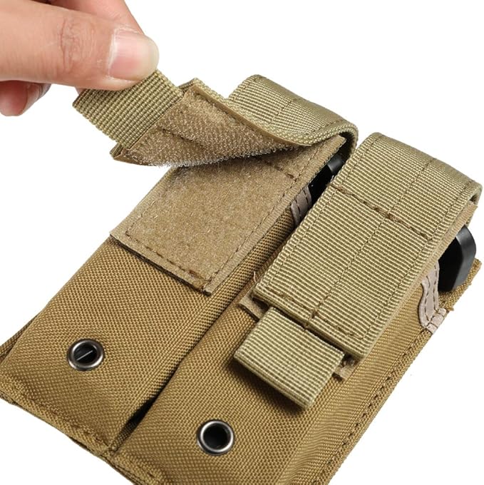 Tactical Single/Double Pistol Mag Pouch Outdoor Molle Open-Top Magazine Pouch for Glock M1911 92F