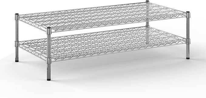 Regal Altair 24" Deep x 48" Wide x 14" Height Wire Shelving Kit | 2-Tier | NSF Commercial Storage Rack Unit