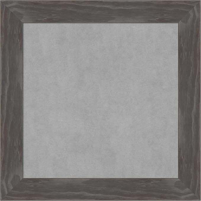 Amanti Art Grey Framed Magnetic Board 15x15 X-Small Vision Board for use with Magnets, 100% Metal Sheet to Display Items as Office Decor or for Home Organization in mudroom, Kitchen or Kids Room