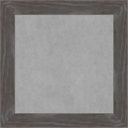 Amanti Art Grey Framed Magnetic Board 15x15 X-Small Vision Board for use with Magnets, 100% Metal Sheet to Display Items as Office Decor or for Home Organization in mudroom, Kitchen or Kids Room