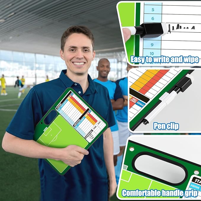 Torlam Magnetic Dry Erase Coach Board, Baseball, Soccer, Football, Basketball Coaching Clipboard