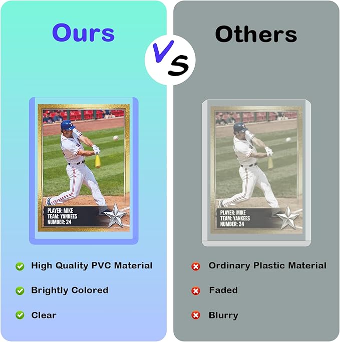 360pt 3"x4" Hard Card Sleeves - 25Pcs Hard Plastic Top Loaders Card Sleeves for Trading Cards, Top Loader Card Holder Fit for Thick Baseball, Basketball, Hockey, Football, Games and Memorbilia Cards