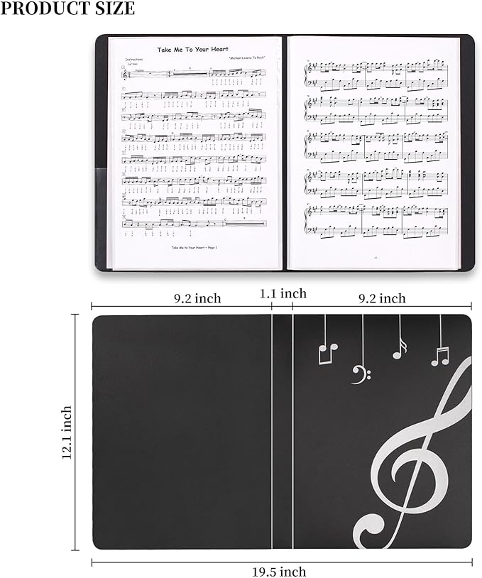 Music Folder Sheet Music Folders Binder Music Choral Storage Holder Band Folder (1)