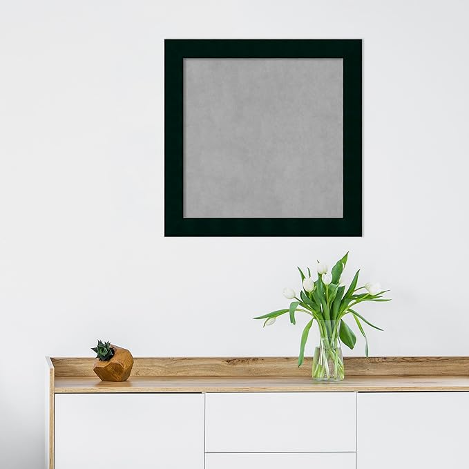 Amanti Art Black Framed Magnetic Board 24x24 Medium Vision Board for use with Magnets, 100% Metal Sheet to Display Items as Office Decor or for Home Organization in mudroom, Kitchen or Kids Room