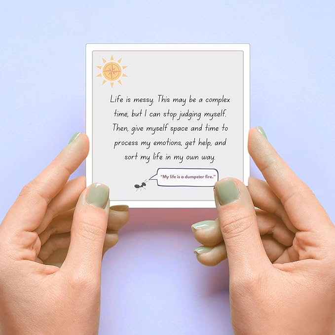 Redirect for Women Cards – Turn Automatic Negative Thinking (Ants) to Positive Affirmations to Improve Healing, Self-Esteem & Decrease Depression, Anxiety, Stop Intrusive Thoughts