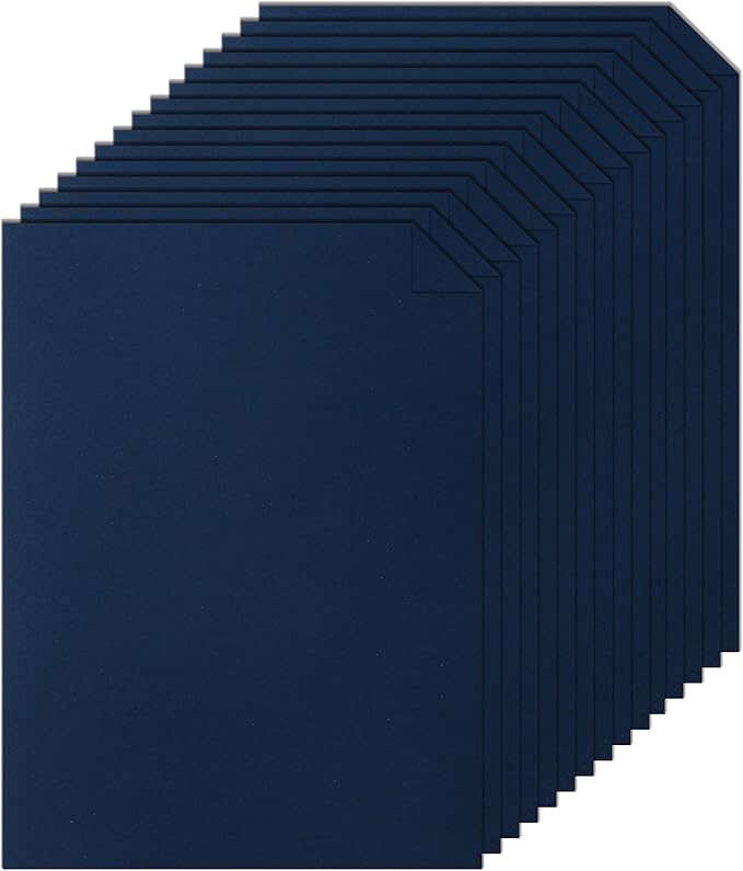 Silunkia 120 Sheets Navy Blue Cardstock 8.5 x 11 Craft Paper, 92lb Dark Blue Card stock Printer Paper for DIY Cards, Greeting Cards, Anniversary, Wedding, Menus