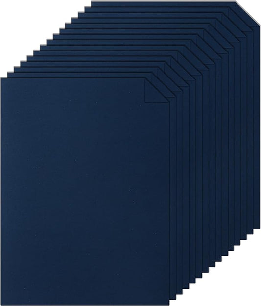 Silunkia 28 Sheets Navy Blue Cardstock 8.5 x 11 Scrapbooking Paper, 92lb Heavyweight Card Stock Printer Paper for DIY Making Cards, Greeting Cards, Wedding Invitations, Birthday, Menus