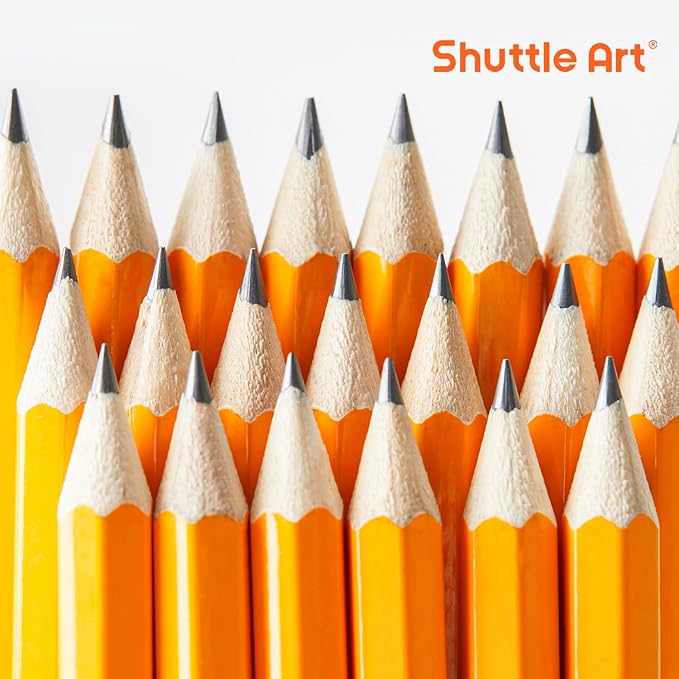 Shuttle Art 360 Pack #2 HB Golf Pencils, Wood-cased 3.5” Mini Pencils Bulk, Pre-sharpened Small Pencil for Kids Teachers Writing Marking Sketching, Classroom Essentials, Back to School Supplies
