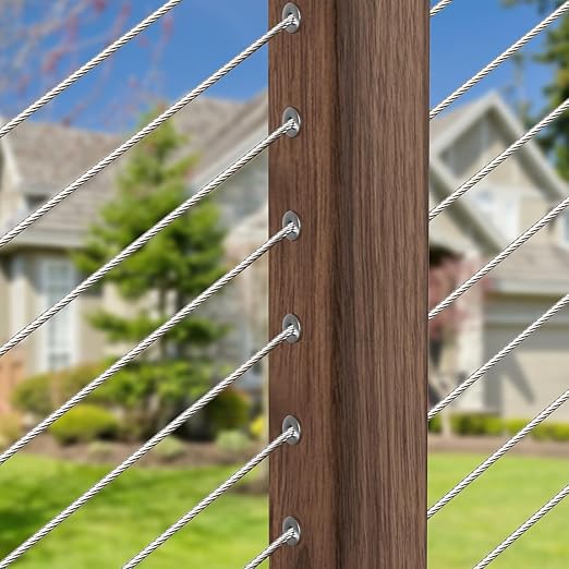 BLIKA 80 Pack 25 30 35 Degree 1/8" Angle Beveled Protector Sleeves for Stair Cable Railing, T316 Stainless Steel, Cable Railing Hardware Kit 30 Degree Angle Protector Sleeves for Wood Post