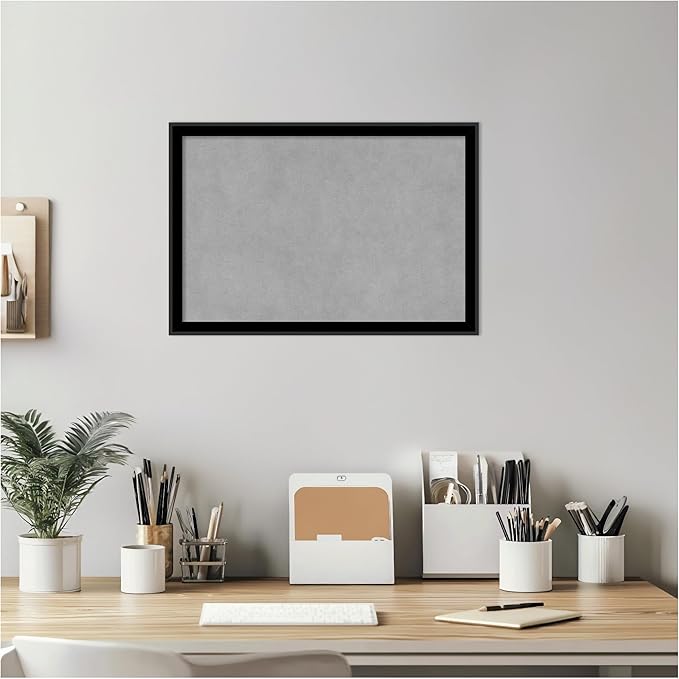 Amanti Art Black Framed Magnetic Board 13x19 Small Vision Board for use with Magnets, 100% Metal Sheet to Display Items as Office Decor or for Home Organization in mudroom, Kitchen or Kids Room