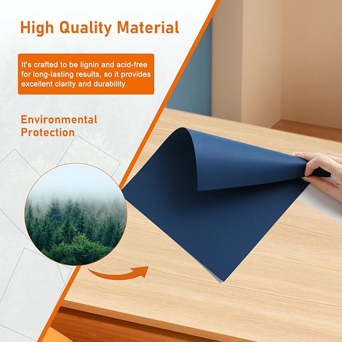 Guakicae 32 Sheets Navy Blue Cardstock 8.5 x 11 Craft Paper, 80lb Heavyweight Paper Card Stock for DIY Card Making, Wedding Invitations, Thanksgiving Cards, menus