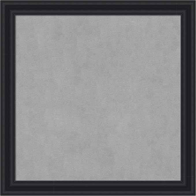 Amanti Art Black Framed Magnetic Board 28x28 Medium Vision Board for use with Magnets, 100% Metal Sheet to Display Items as Office Decor or for Home Organization in mudroom, Kitchen or Kids Room