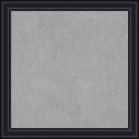 Amanti Art Black Framed Magnetic Board 28x28 Medium Vision Board for use with Magnets, 100% Metal Sheet to Display Items as Office Decor or for Home Organization in mudroom, Kitchen or Kids Room