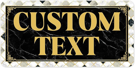 Custom Sign, Custom Street Sign, 11 Font Colors, 13 Font Styles, 4 Hole Options, 22 Sizes, 6x12 Inches, Rust Free DiBound, Fade Resistant, Made in USA by My Sign Center (Marble Tile)