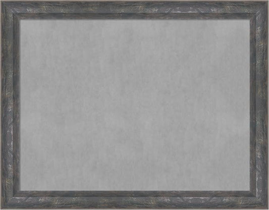 Amanti Art Grey Framed Magnetic Board 21x27 Medium Vision Board for use with Magnets, 100% Metal Sheet to Display Items as Office Decor or for Home Organization in mudroom, Kitchen or Kids Room