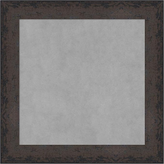 Amanti Art Black Framed Magnetic Board 25x25 Medium Vision Board for use with Magnets, 100% Metal Sheet to Display Items as Office Decor or for Home Organization in mudroom, Kitchen or Kids Room