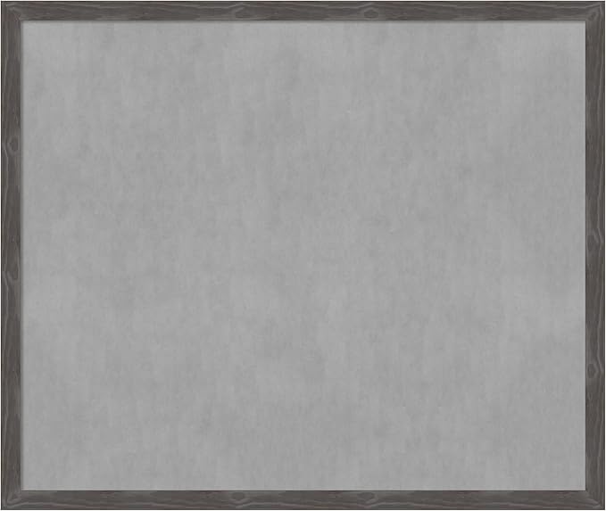 Amanti Art Grey Framed Magnetic Board 43x51 Oversize Vision Board for use with Magnets, 100% Metal Sheet to Display Items as Office Decor or for Home Organization in mudroom, Kitchen or Kids Room