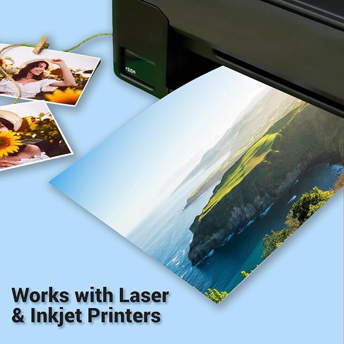 Cardstock 8.5 x 11, Thick Printer Paper 75 lb/200 gsm, 40 Sheets Card Stock White, Heavy Card stock, White CardStock Paper for Invitations, Diy Cards, Business Cards, Menus, Crafts, Drawing etc
