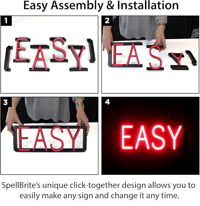 SpellBrite ELEVATOR Sign | Directional Sign with Neon Look, Red LED Light Source | 31.1" x 6.3"